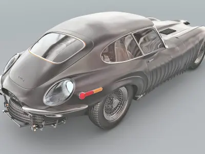 JAGUAR E TYPE XENOMORPHED Low-poly 3D model