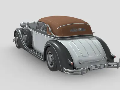 Horch 853 A Sport Cabriolet 1937 Low-poly 3D model