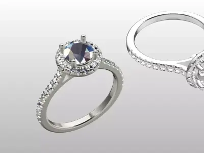 Engagement Diamond ring  3D print model