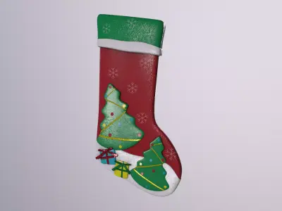Christmas Decor Hanging Sock E 3D model