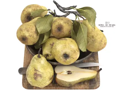 bowl of pears 3D model