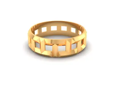 Tiffany T True Wide Ring band light weight 3D print model