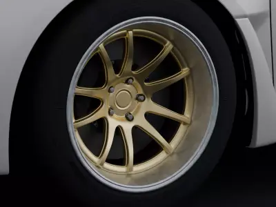 Aodhan DS02 Aftermarket Wheel Low-poly 3D model