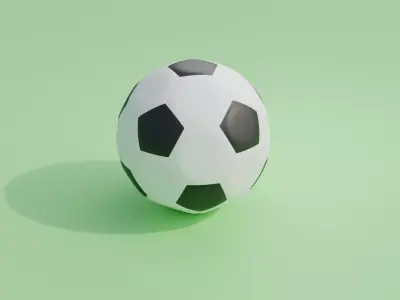 balon de futbol Low-poly 3D model