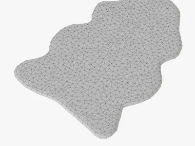 Sheepskin Rug -01 3D model