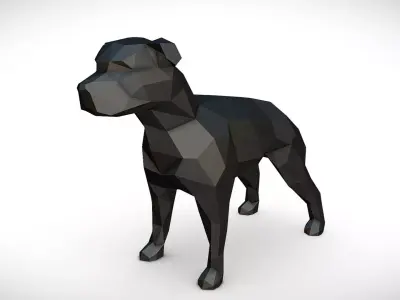 staffy staffordshire bull terrier 3D print model