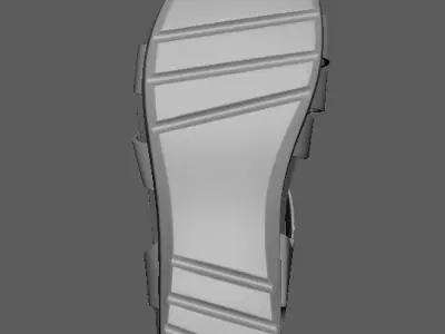 women stylish sandals Low-poly 3D model