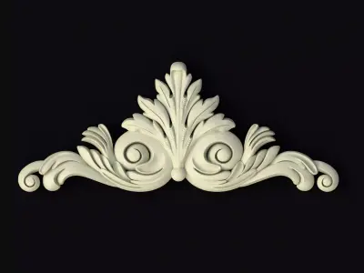 Central decor ornament for furniture 3D model 384