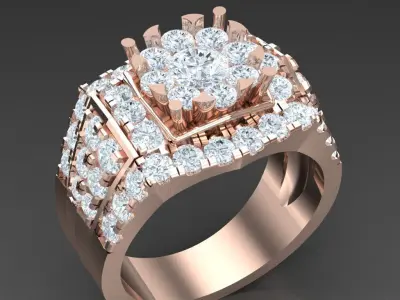 Luxury Men Rings Designs 4MR071 3D print model
