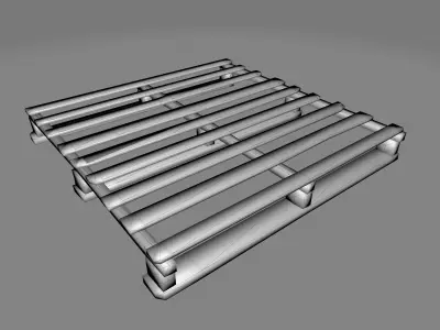 Low Poly Wooden Pallet Unreal Engine 5 and Unity 5 Low-poly 3D model