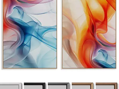 Abstract Painting Frame set 3D model 22