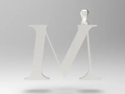 Alphabet Latin M 3D print model