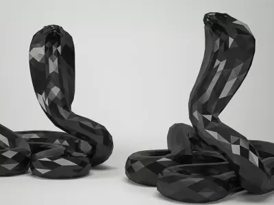 Snake Cobra Low-poly Low-poly 3D model