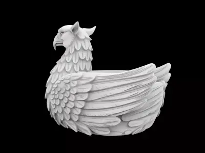 Mythical Griffin Planter Decorative  3D print model