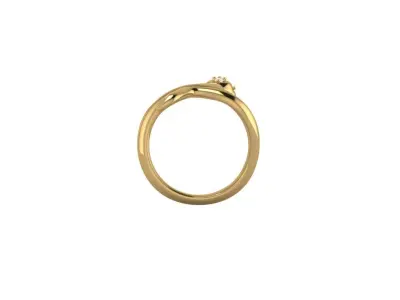 Snake Ring 3D print model 6