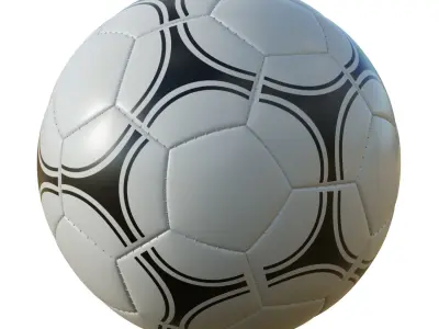 Soccer Balls Low-poly 3D model