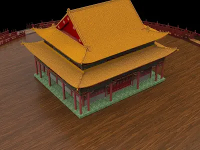 Chinese ancient house  3D model 25