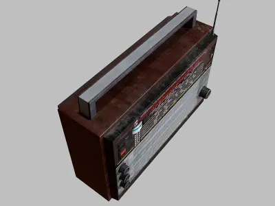 Old USSR Radio low-poly Low-poly 3D model