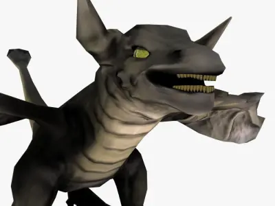 Fantasy Dragon Low-poly Low-poly 3D model