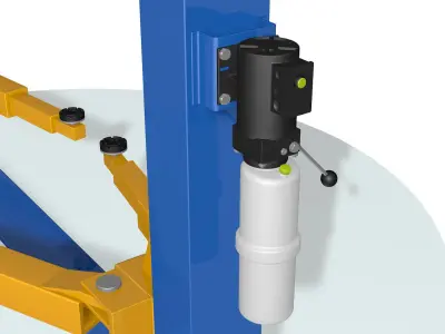 Car Lift garage 3D model