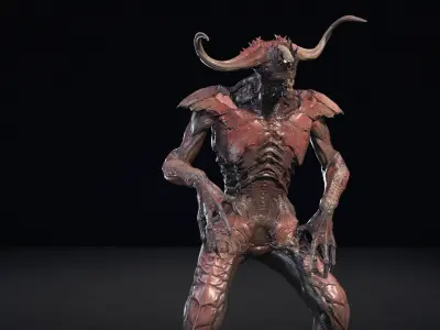 DemonG Low-poly 3D model