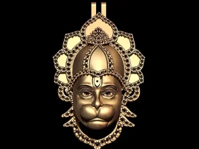 hanumanji pendant 3D print model