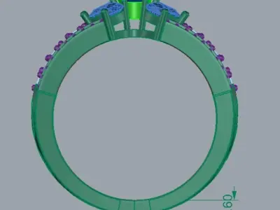 Special design wedding ring 3D print model