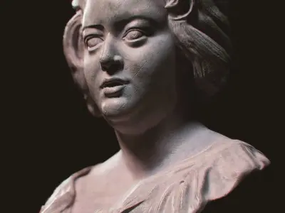 Constanza Bonarelli  Berninis Bust for PBR ARCHVIZ REALTIME Low-poly 3D model