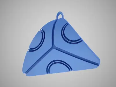 Abstract Triangle Pendant 3D print model