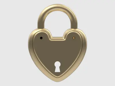 Heart Padlock Pendant JDBCo 3D print model