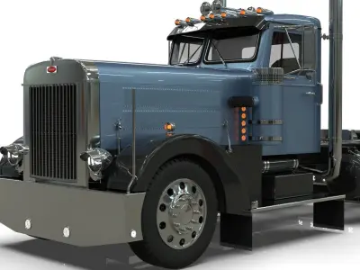 Peterbilt 351 LW 1967 Truck midpoly 3dmodel 3D model