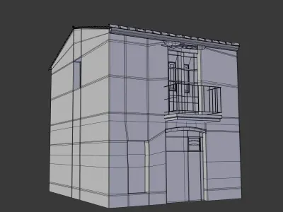 Post-Apocalyptic Abandoned House Free low-poly 3D model