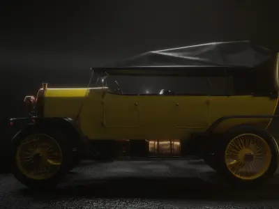 Vintage car B 3D model