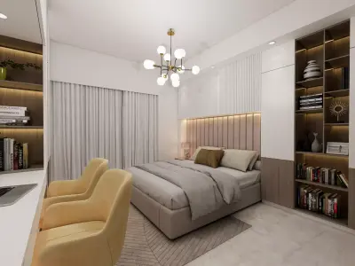 LUXURY MASTER BEDROOM 20 INTERIOR Low-poly 3D model