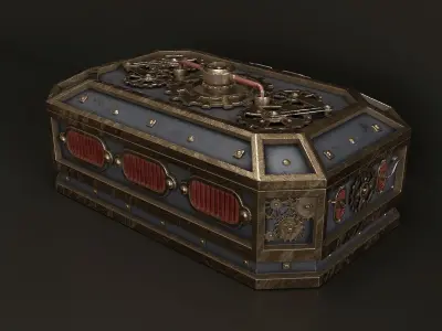 Jewelry box in steampunk style 7 3D model