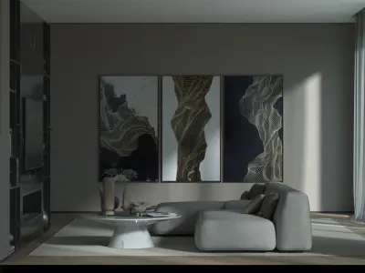 Simple interior design Free 3D model