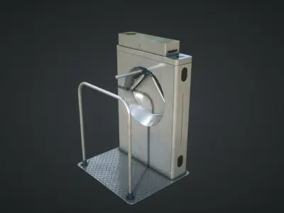 Inteligent Security Gate Low-poly 3D model