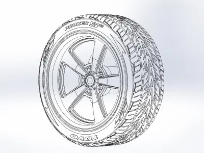 Custom wheels Ridler Style 652 20inch for your scale model 3D print model