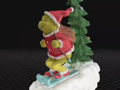 grinch with a christmas tree 3D model