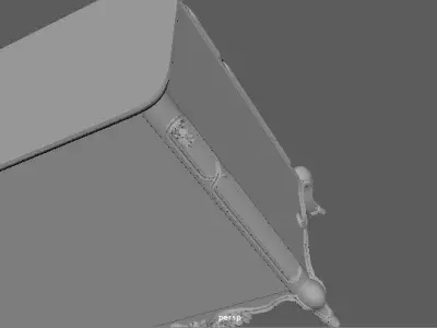 dressing table under the mirror 3D model