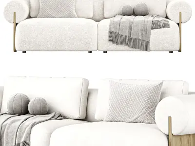 Solange Performance Boucle Sofa By Castlery 3D model
