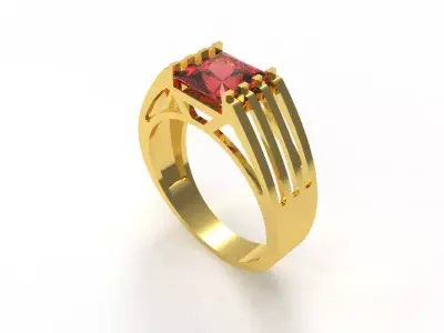 0109 - Simple Gents Ring 3D print model