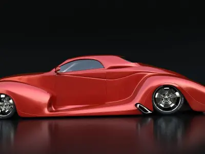 hotrod ford 1937 coupe 3D model
