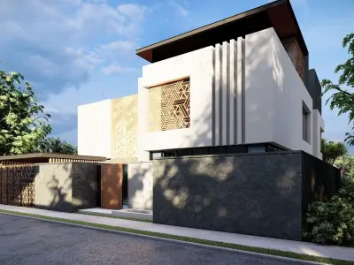 modern villa 3D model get