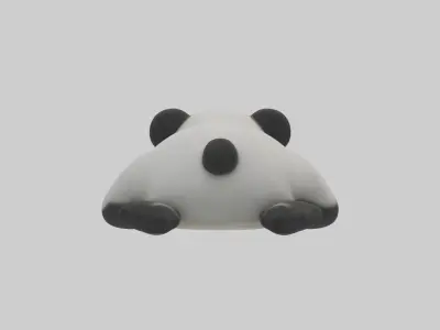 Sleeping Panda Model Low-poly 3D model