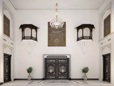 Darbar room indian architecture 3D model