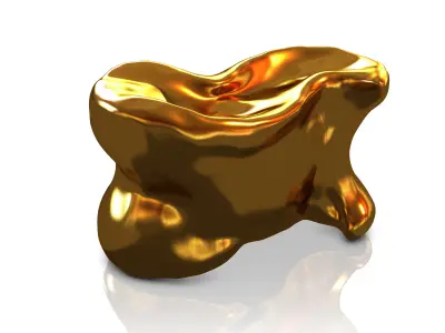 Golden Asyk - Sheep Foot Bone 3D model
