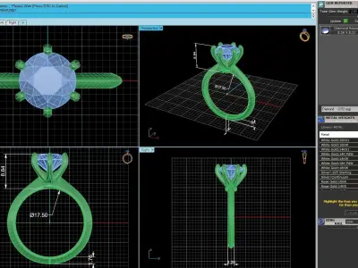 Matching Diamond Rings R2 3D print model