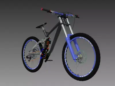 downhill bike bicycle 3D model