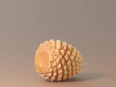 Pine Cone Candle Low-poly 3D model